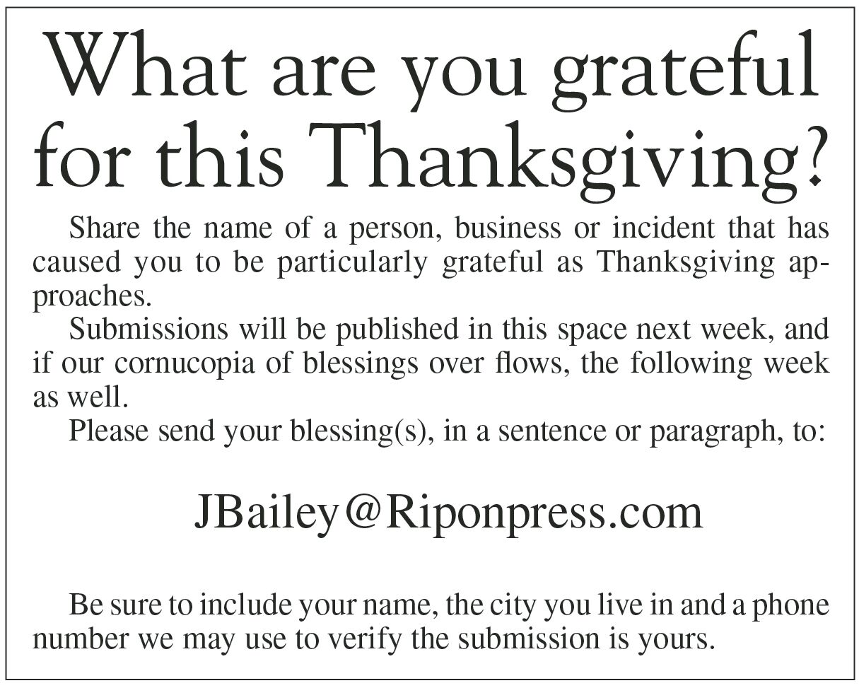 What are you grateful for?